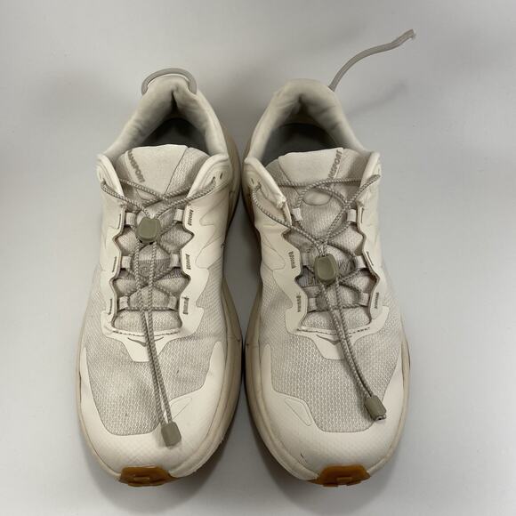 Hoka One One Transport Running Shoes Womens Size 11 B White Beige Vibram Sole - Picture 3 of 9